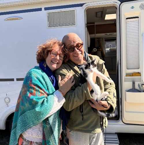 Celine et Jean-René et Soha le chat